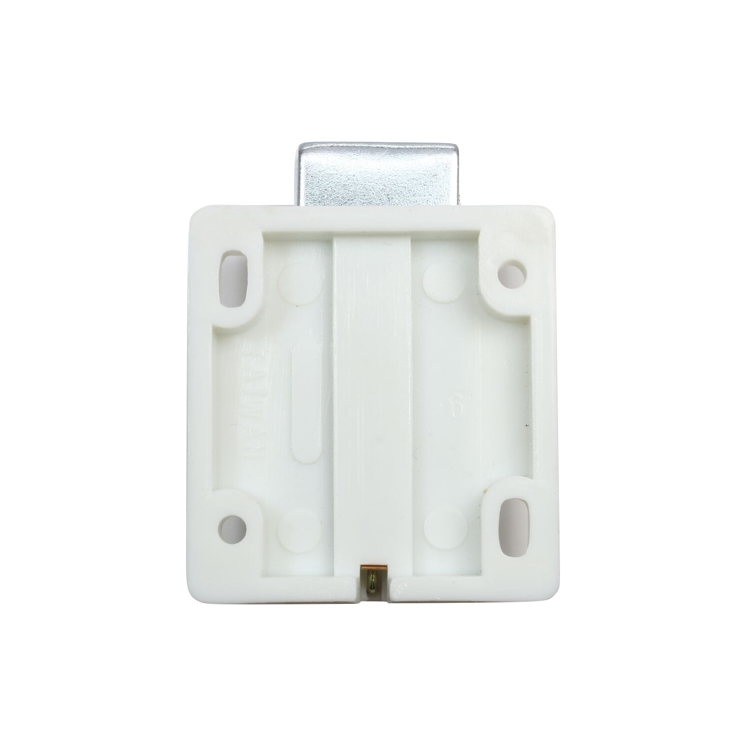 Low Profile Light Duty Magnetic Kitchen Cabinet Push Latch, White